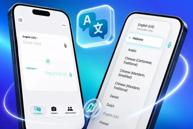 iOS 27 翻译应用界面示意图